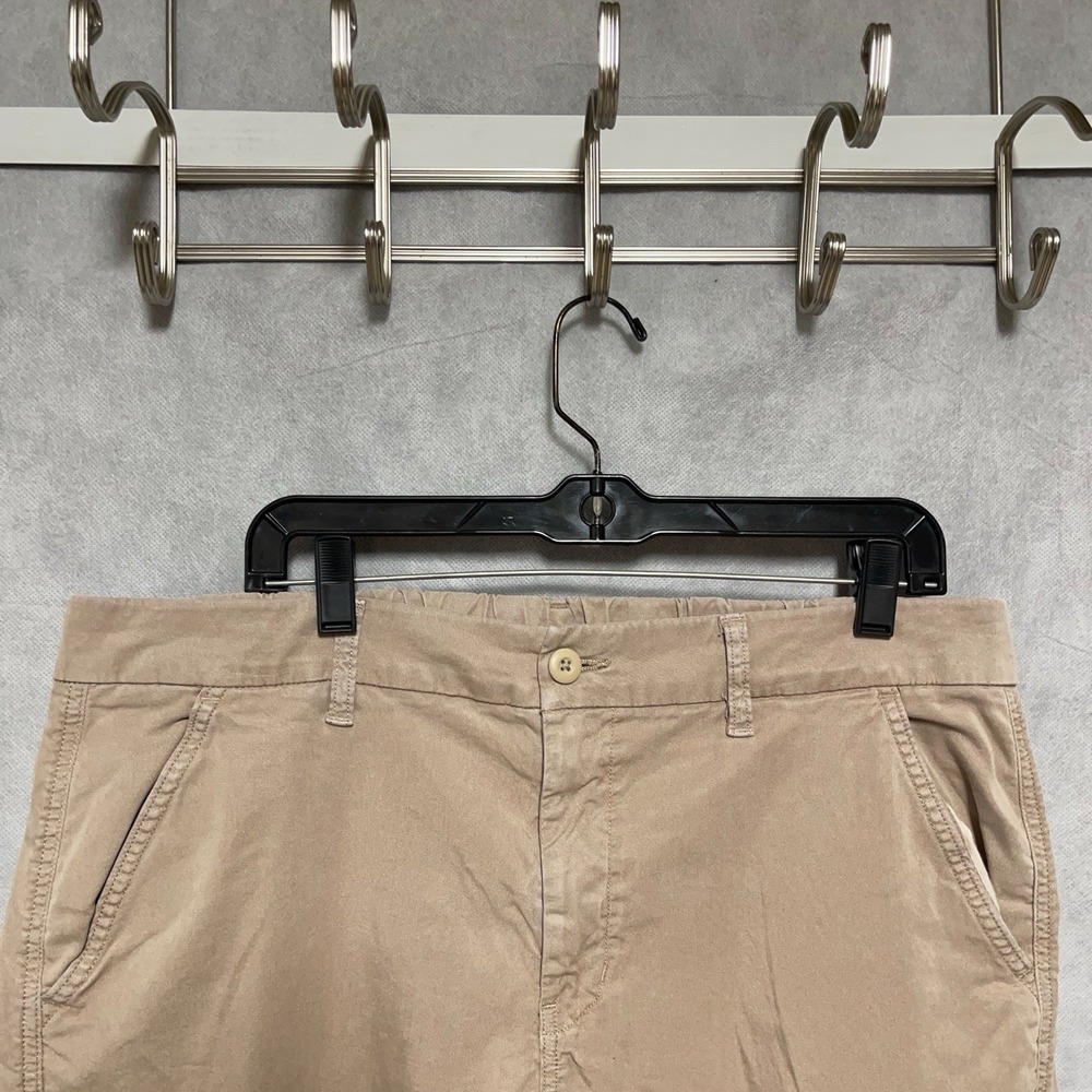 American Eagle‎ Pants Men's 38X30 Beige Cargo Elastic Waist Twill Baggy Wide-Leg